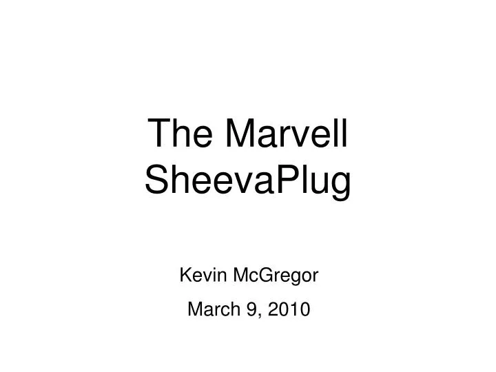 the marvell sheevaplug
