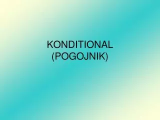 konditional pogojnik
