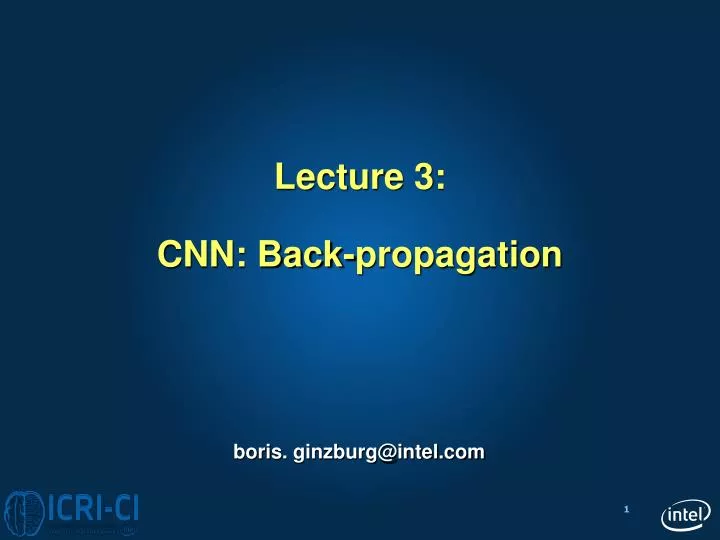 lecture 3 cnn back propagation