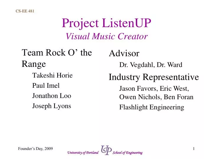project listenup visual music creator