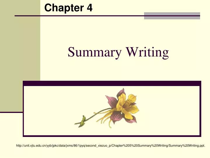 summary writing