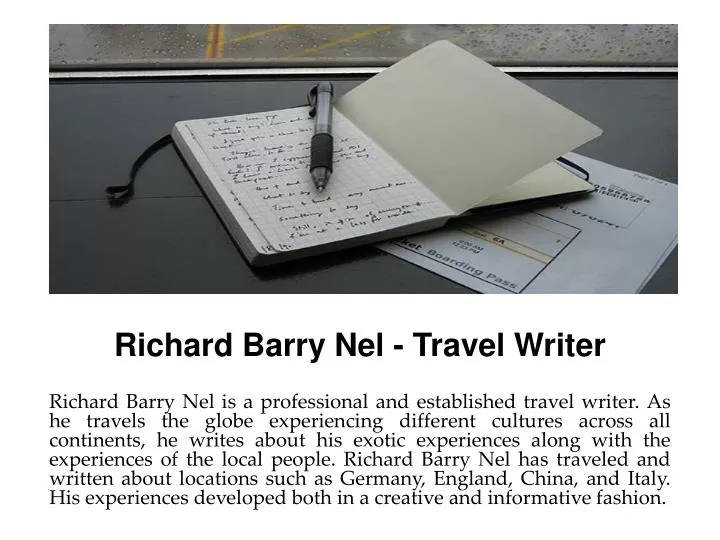 richard barry nel travel writer