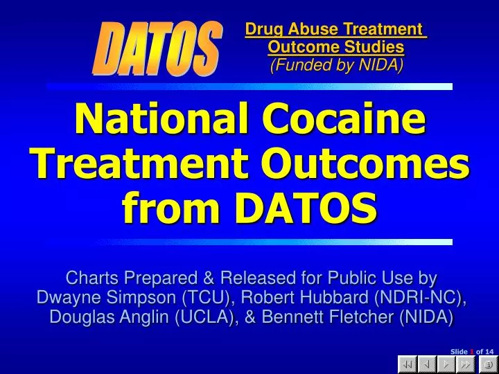 national cocaine treatment outcomes from datos