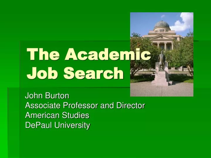 the academic job search