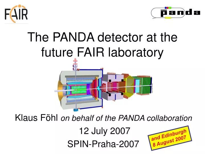 the panda detector at the future fair laboratory
