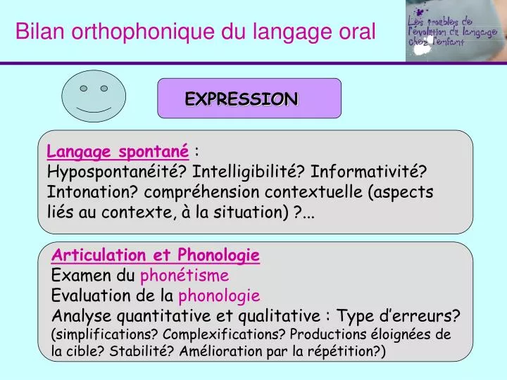 bilan orthophonique du langage oral
