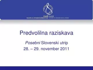 predvolilna raziskava