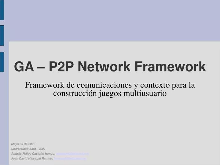 framework de comunicaciones y contexto para la construcci n juegos multiusuario