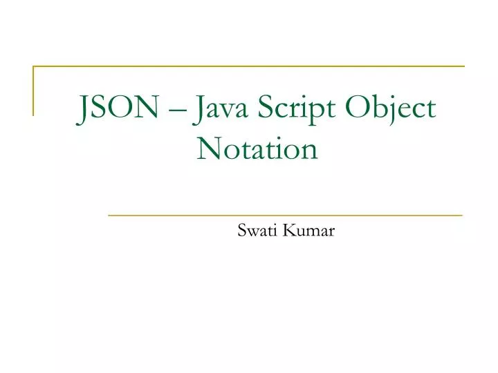 json java script object notation