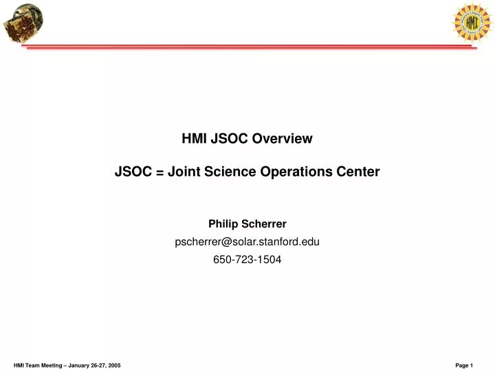 hmi jsoc overview jsoc joint science operations center