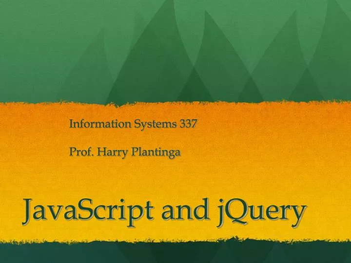 javascript and jquery