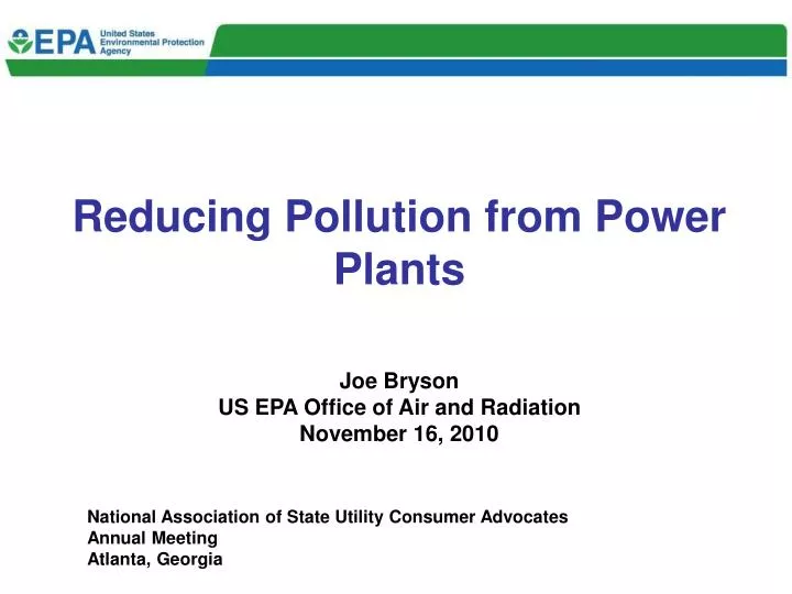 reducing pollution from power plants