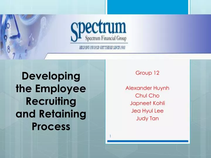 developing the employee r ecruiting and r etaining process