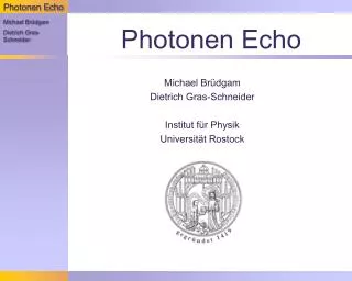 photonen echo