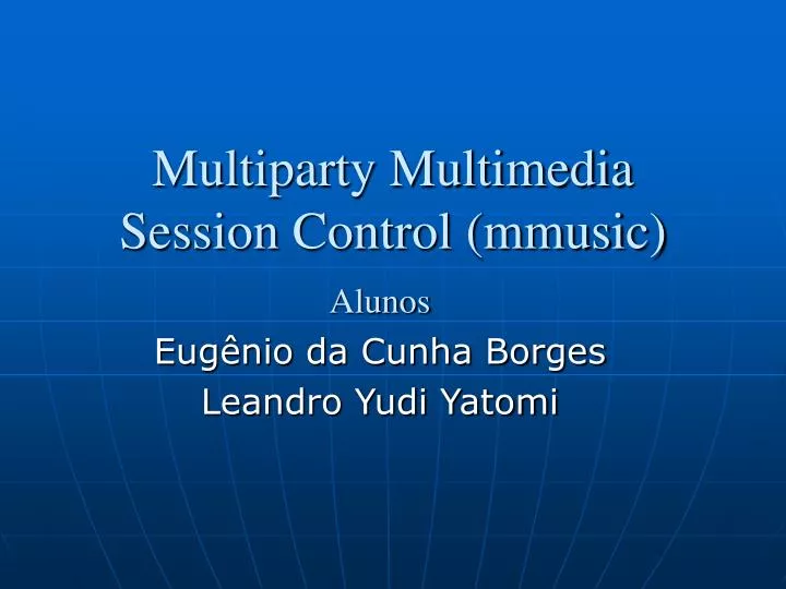multiparty multimedia session control mmusic