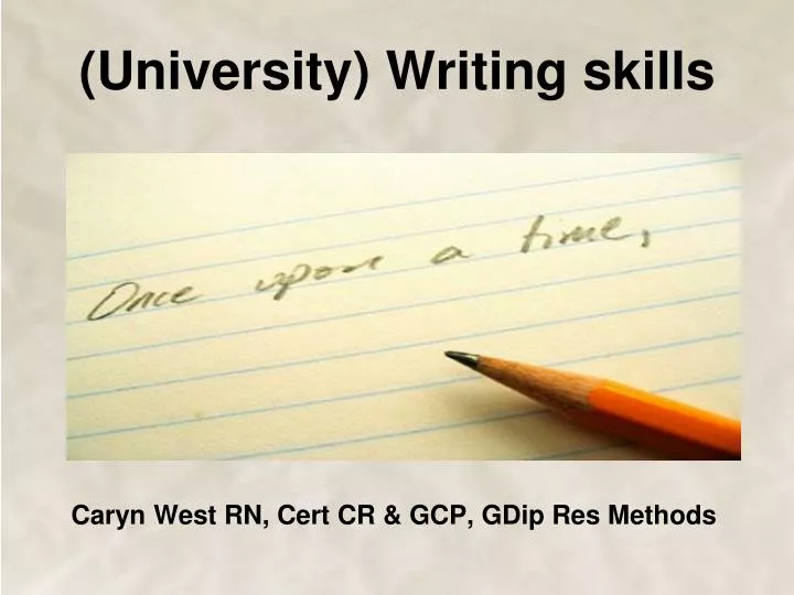 university writing skills