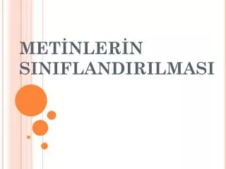 met nler n siniflandirilmasi
