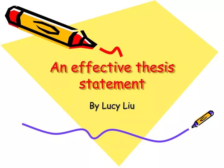 an effective thesis statement
