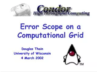 Error Scope on a Computational Grid