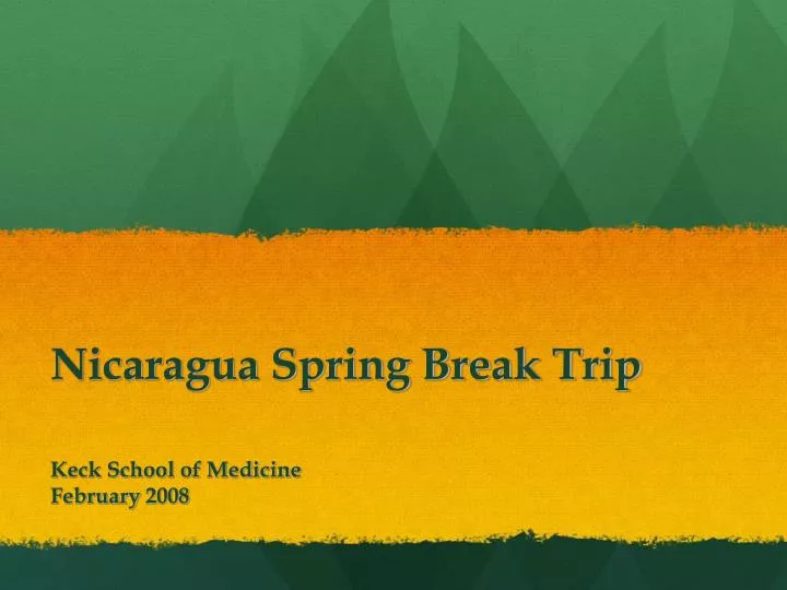 nicaragua spring break trip