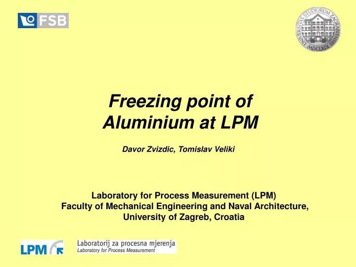 freezing point of aluminium at lpm