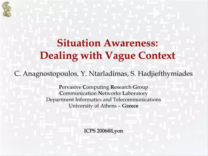 situation awareness dealing with vague context