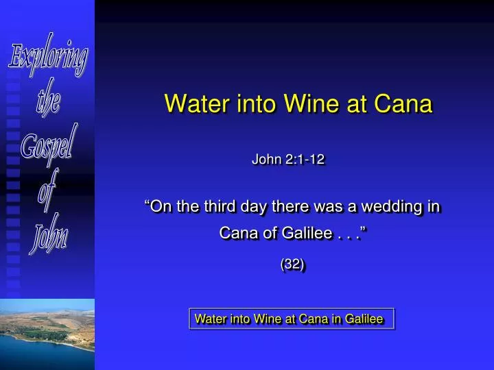 water into wine at cana