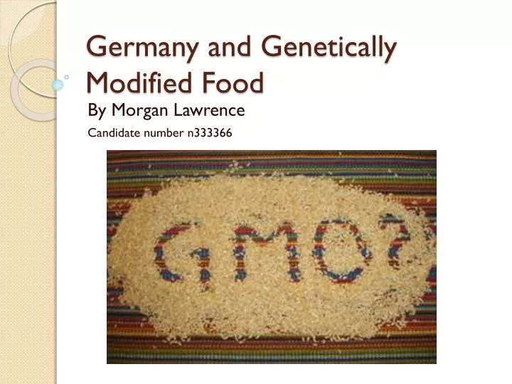 germany and genetically modified food
