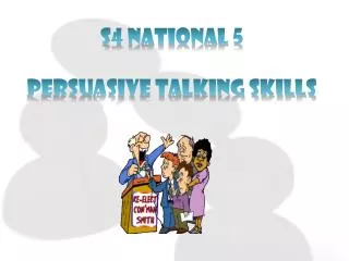 S4 National 5 Persuasive Talking Skills