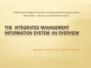 The integratED Management Information System: An overview