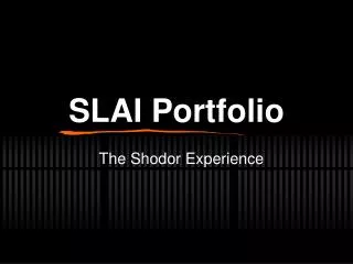 SLAI Portfolio