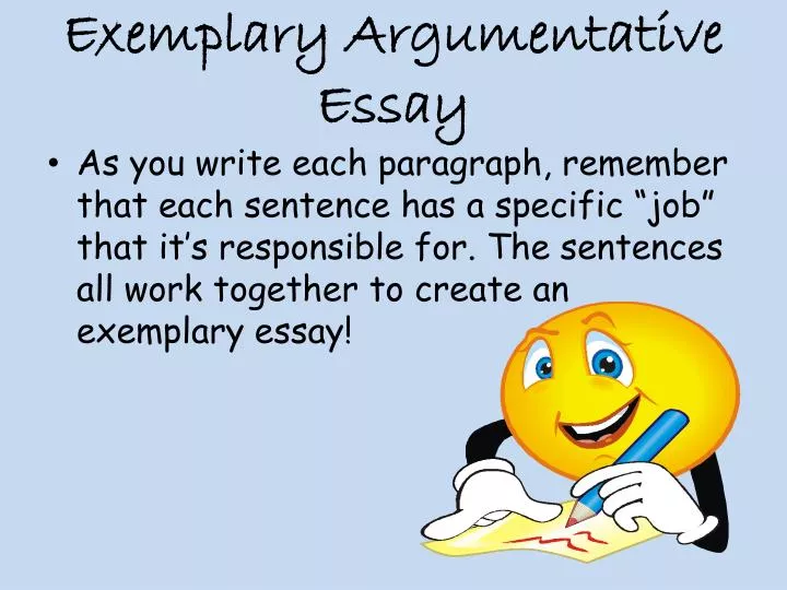 exemplary argumentative essay
