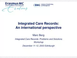 Integrated Care Records: An international perspective