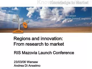 Regions and innovation: From research to market