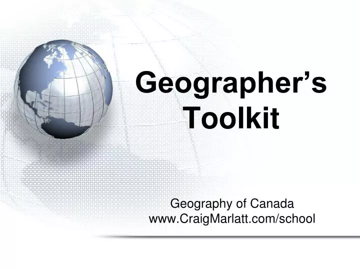 geographer s toolkit