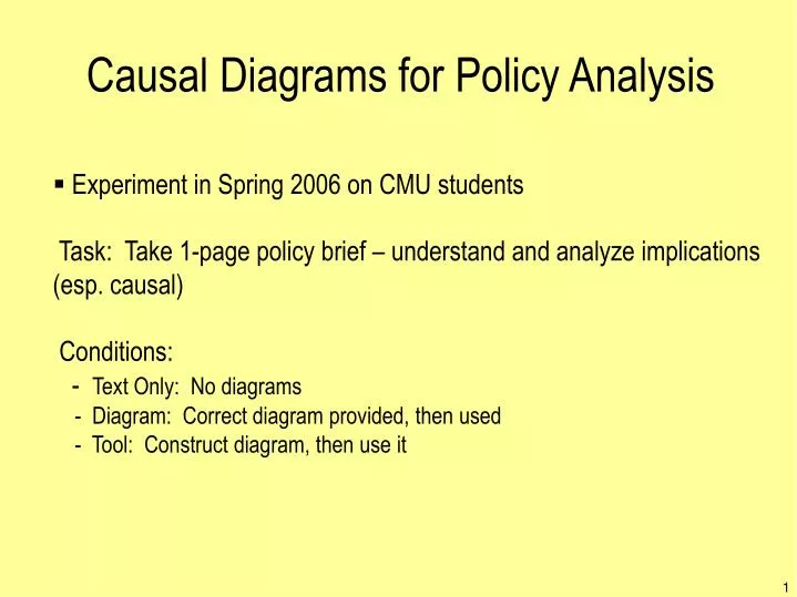 causal diagrams for policy analysis