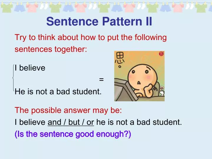 sentence pattern ii
