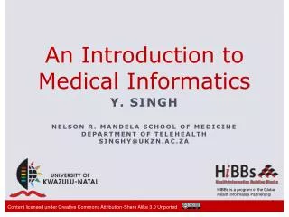 An Introduction to Medical Informatics