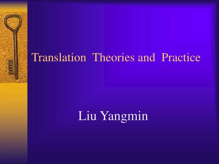 translation theories and practice