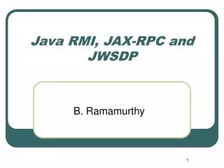 java rmi jax rpc and jwsdp