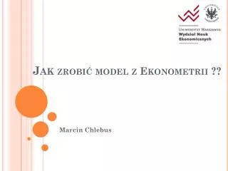 jak zrobi model z ekonometrii