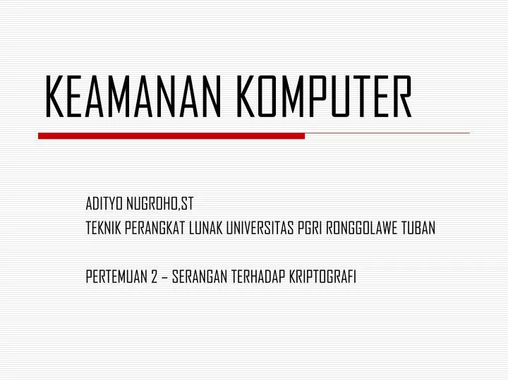 keamanan komputer