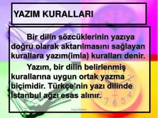 yazim kurallari