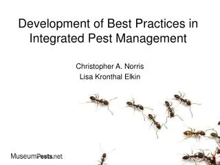 Development of Best Practices in Integrated Pest Management