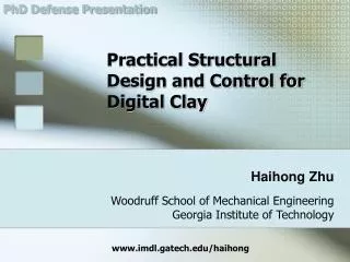 Practical Structural Design and Control for Digital Clay