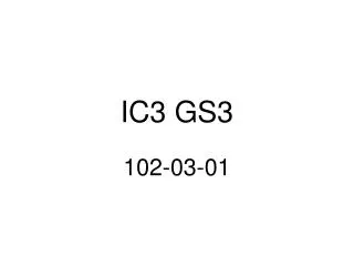 ic3 gs3