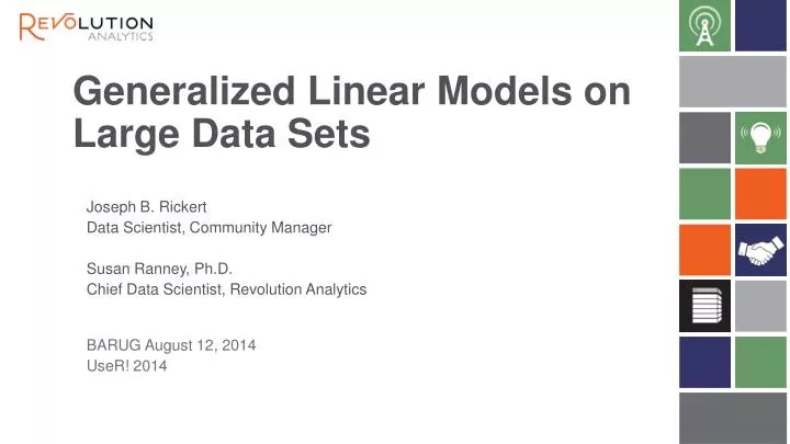 generalized linear models on large data sets