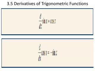 3.5 Derivatives of Trigonometric Functions