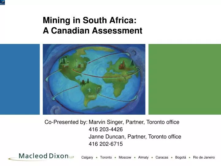mining in south africa a canadian assessment