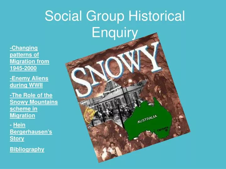 social group historical enquiry